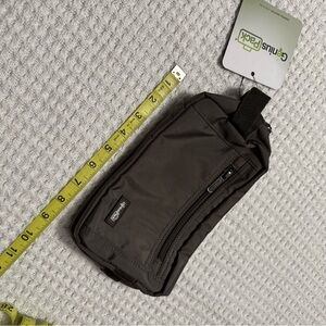 Gray Toiletry Bag with Durable Fabric and Adjustable Strap